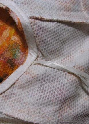 Хлопок97%, яркое классическое платье по фигуре, км1169, оранжево розово белое made in romania,9 фото