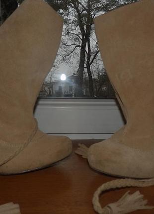 Замшевые  летне-весенние сапожки