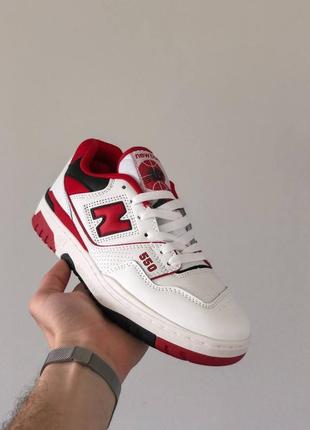 Кросівки жіночі new balance 550 white team red/ кроссовки женские нью бэлэнс 550