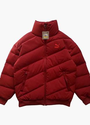 Пуховик puma classics down bomber, intense rouge