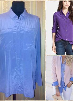 Стильная фирменная шелковая рубашка, блуза1 фото