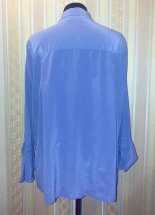 Стильная фирменная шелковая рубашка, блуза3 фото