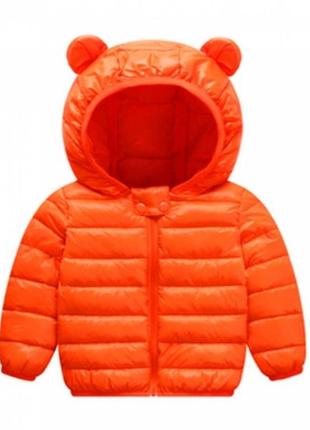 Куртка дитяча легка демісезона помаранчева1 фото