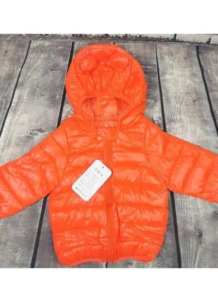 Куртка дитяча легка демісезона помаранчева2 фото