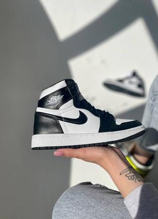 Женские кроссовки nike air jordan 1 mid black white 36-37-38-41