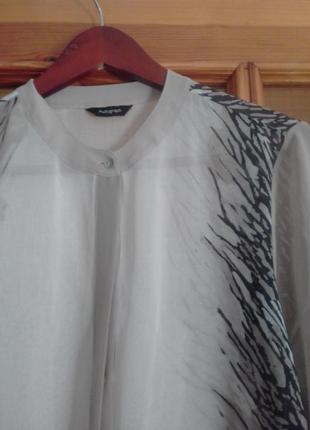 Пудровая блуза рубашка 44-462 фото