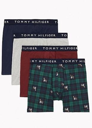 Tommy hilfiger мужские хлопковые эластичные трусы-боксеры 4 шт.