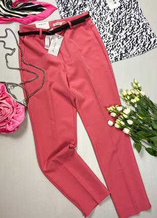 Рожеві брюки на високій посадці з пояском stradivarius3 фото