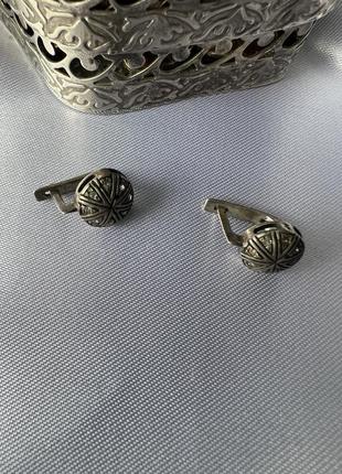 Ретро сережки срібло 925 проба патіна