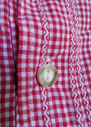 Рубашка коттон хлопок мужская со складками в клетку зигзаг almsach оверсайз6 фото