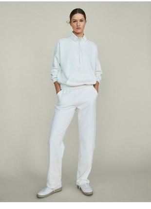 Білі текстурні брюки  massimo dutti s (5020772251)1 фото