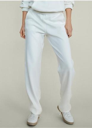 Білі текстурні брюки  massimo dutti s (5020772251)3 фото