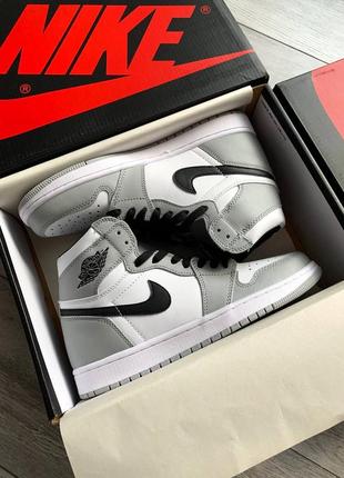 Кроссовки  мужскте nike air jordan retro 1 grаy1 фото