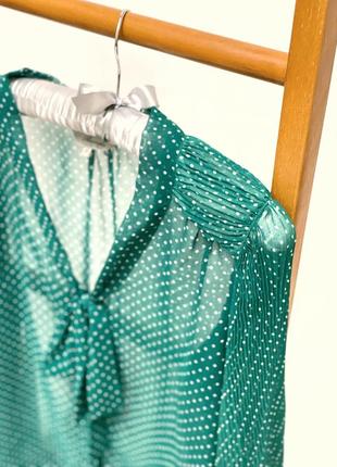 Блуза полупрозрачная в горошек5 фото