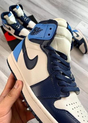 Кросівки чоловічі nike air jordan retro 1 blue4 фото