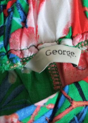 Брюки штани прямі широкі принт віскоза george4 фото