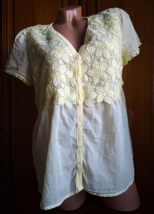 Блуза вишиванка hanro, португалія, 💮 мерсеризована бавовна1 фото
