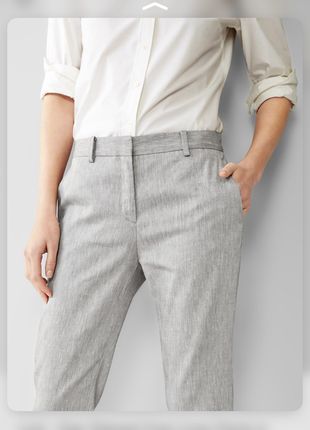 Стильные льняные брюки gap tailored crop linen blend pants2 фото
