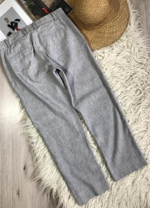 Стильные льняные брюки gap tailored crop linen blend pants7 фото
