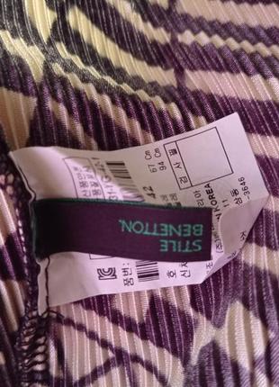 Принтована мікро-спідниця плісе stile benetton,p.424 фото