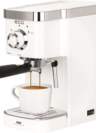 Кофеварка компрессионная 20 бар ecg esp 20301 white эспрессо