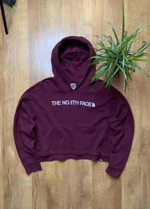 Женсккое худи the north face - кроптоп, укороченное худи о