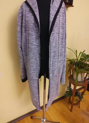 Сірий меланжевий кардиган з капюшоном river lsland 50-52