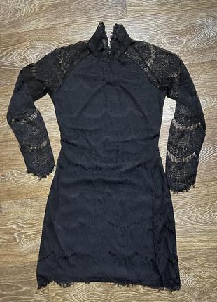 Супер платье ажурное amisu черное