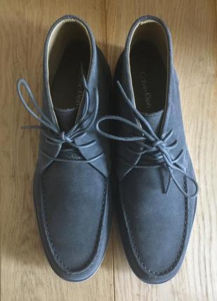 Ботинки calvin klein kenley calf suede grey 3