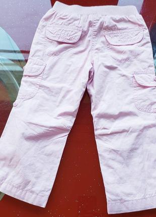 Mothercare брюки штаны на подкладке 18-24м 86-92 см девочке розовые хлопок6 фото