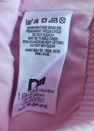 Mothercare брюки штаны на подкладке 18-24м 86-92 см девочке розовые хлопок3 фото