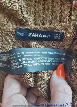 Фирменный zara стильный лёгкий кардига на 100% вискоза горчичного цвета, размер м-ка10 фото