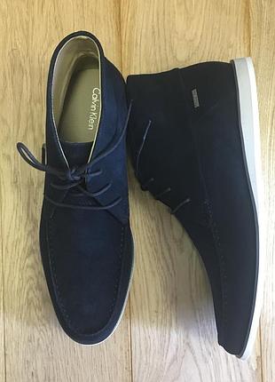 Ботинки calvin klein kenley calf suede dark navy 4