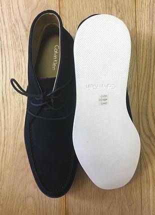 Ботинки calvin klein kenley calf suede dark navy 5