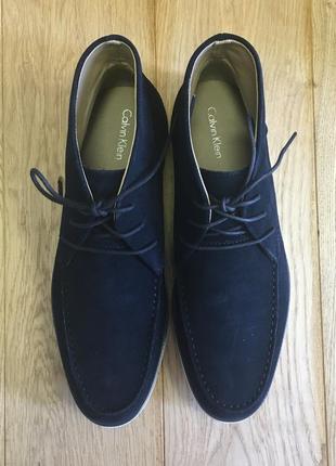 Ботинки calvin klein kenley calf suede dark navy 3