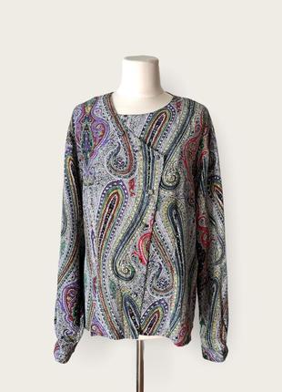 Louis london шовкова різнокольорова вінтажна сорочка