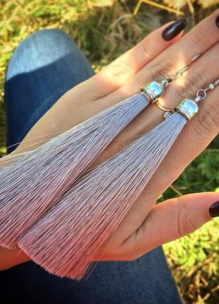 Сережки кисточки, серьги, кисти, китиці