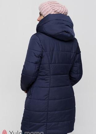 Зимнее пальто 2 в 1 для беременных со вставкой для животика3 фото