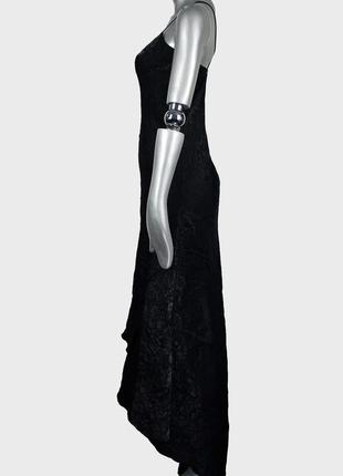 Lu lu fih довге чорне фактурне вечірнє плаття (made in france)3 фото