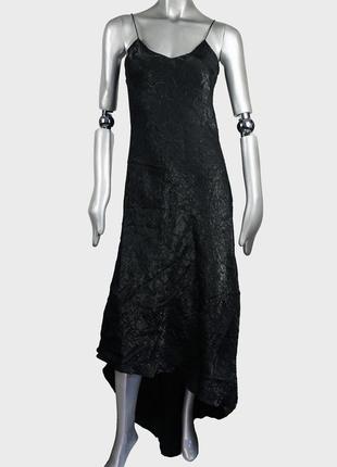 Lu lu fih довге чорне фактурне вечірнє плаття (made in france)2 фото