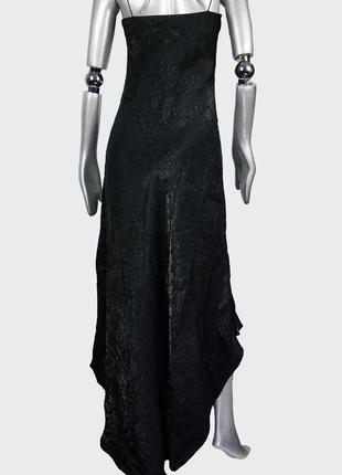 Lu lu fih довге чорне фактурне вечірнє плаття (made in france)4 фото