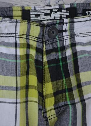 170 - 176 см модні стильні картаті підліткові шорти шортики з карманами хлопчику підлітку клітинка5 фото