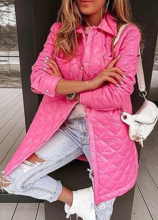 Нова стьобана куртка весна-осінь на кнопках "zara" код 4455-ст