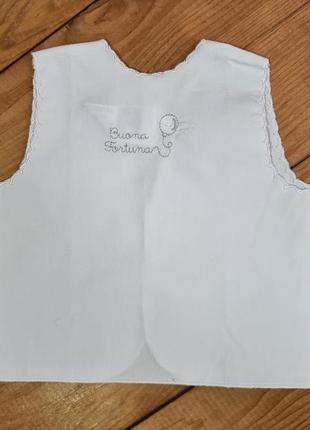 Распашонка для новорожденных, цвет белый1 фото