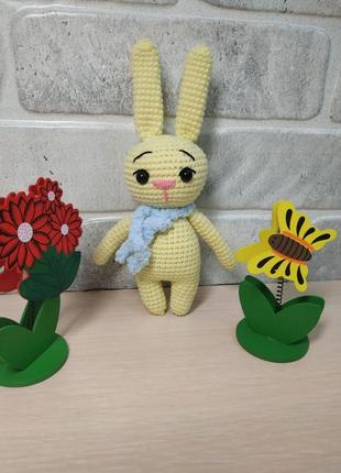 Зайчик крючком, мягкая игрушка, ручная работа