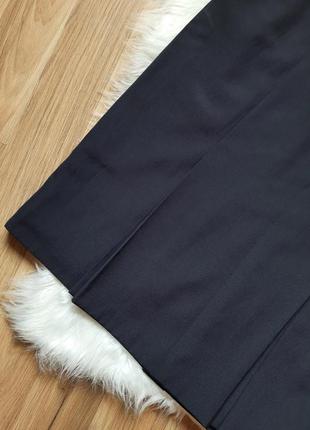 2 вещи по цене 1. темно-синяя качественная шерстяная прямая миди юбка с двумя складками bardehle4 фото