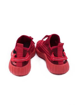 Жіночі чорно-червоні кросівки з текстилю, легкі кросівки в сітку2 фото