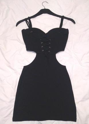 Клубне міні-плаття корсет в закльопках reverse4 фото