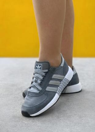 🔥кросівки adidas marathon tech grey кросівки7 фото