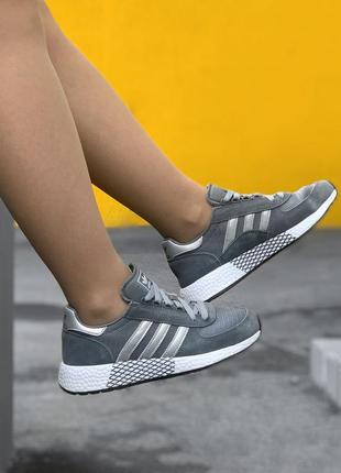 🔥кросівки adidas marathon tech grey кросівки9 фото